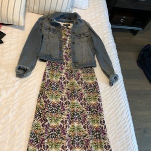 Jean jacket and maxi dress bundle